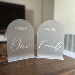 Frosted Acrylic Table Numbers (20)